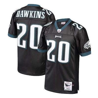 Maillot Mitchell & Ness Brian Dawkins noir des Eagles de Philadelphie, édition 2003, authentique et rétro, porté par un joueur retraité.