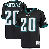 Maillot de réplique joueur retraité Mitchell & Ness Brian Dawkins des Eagles Philadelphie noir Big Tall 2004 pour hommes