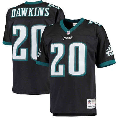 Maillot de réplique joueur retraité Mitchell & Ness Brian Dawkins des Eagles Philadelphie noir Big Tall 2004 pour hommes