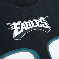 T-shirt en maille Mitchell & Ness pour homme, noir, Brian Dawkins, Philadelphia Eagles, avec nom et numéro de joueur retraité.