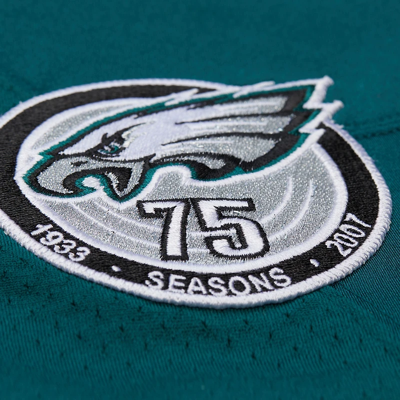 Maillot Mitchell & Ness Brian Dawkins vert des Eagles de Philadelphie, édition 2007, authentique et rétro, porté par un joueur retraité.
