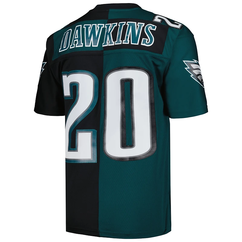 Men's Mitchell & Ness Brian Dawkins Midnight Green/Black Philadelphia Eagles 2004 Split Legacy Replica Jersey