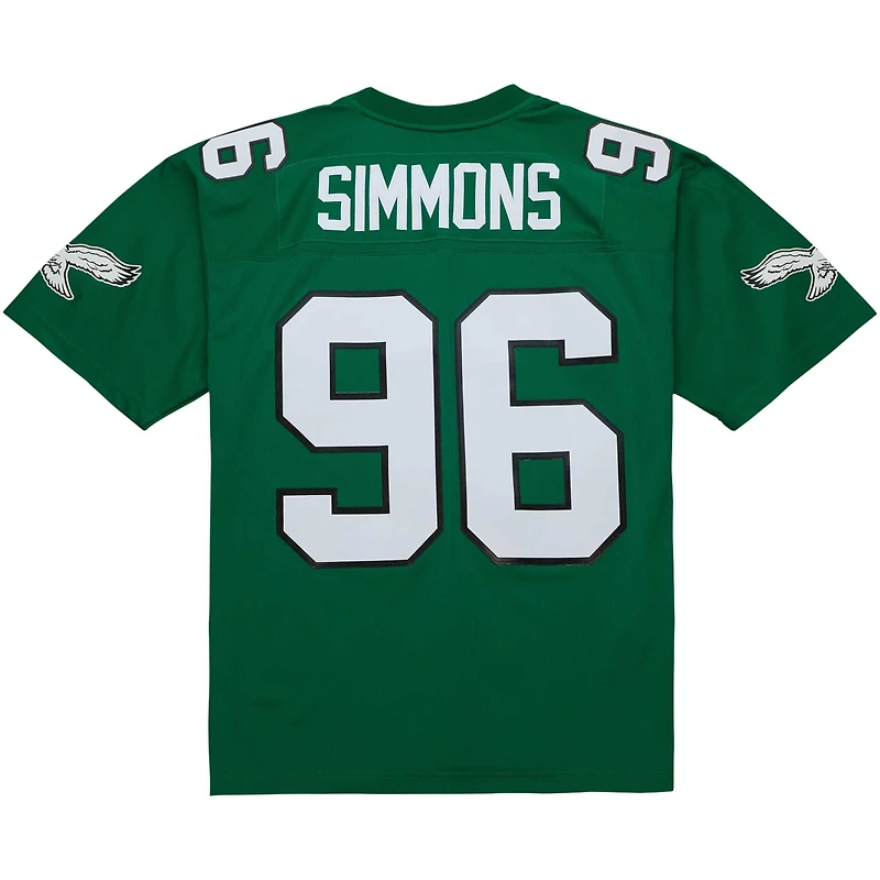 Maillot réplique Mitchell & Ness Clyde Simmons Kelly vert Philadelphia Eagles Legacy pour hommes