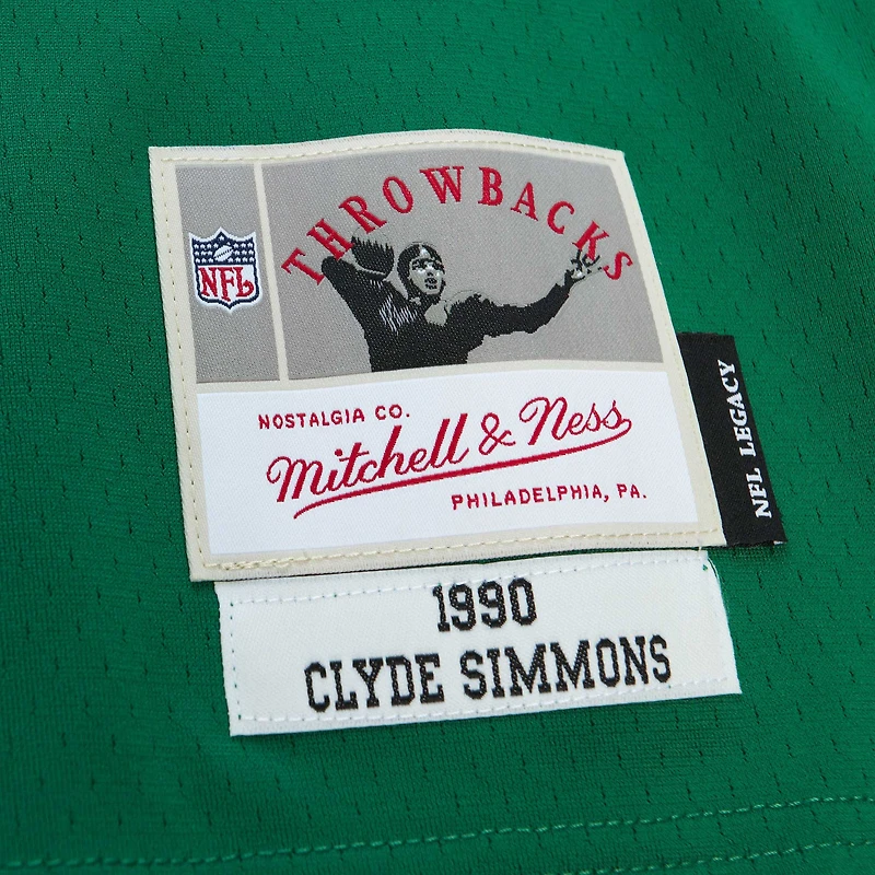 Men's Mitchell & Ness Clyde Simmons Kelly Green Philadelphia Eagles Legacy Replica Jersey