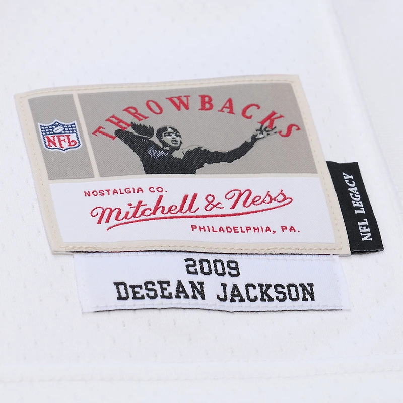 Men's Mitchell & Ness DeSean Jackson White Philadelphia Eagles 2009 Legacy Throwback Replica Jersey