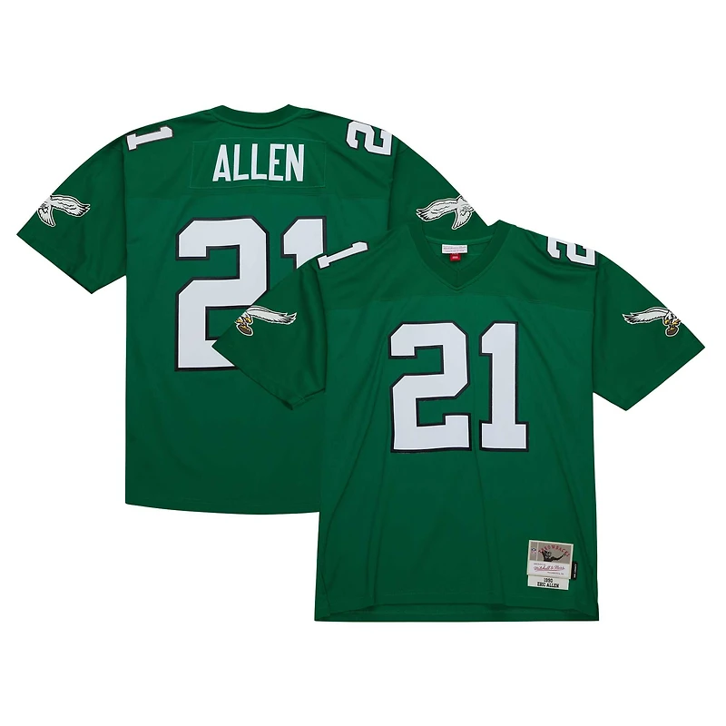 Maillot réplique Mitchell & Ness Eric Allen Kelly Green Philadelphia Eagles Legacy pour homme