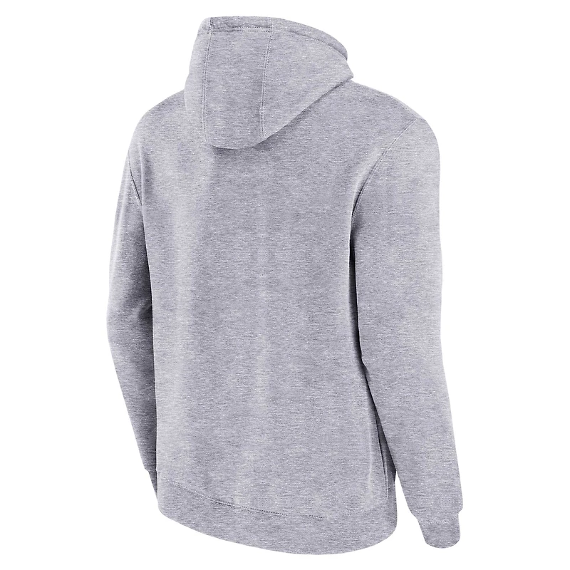 Men's Mitchell & Ness  Heather Gray Philadelphia Eagles Pocket Passer Pullover Hoodie