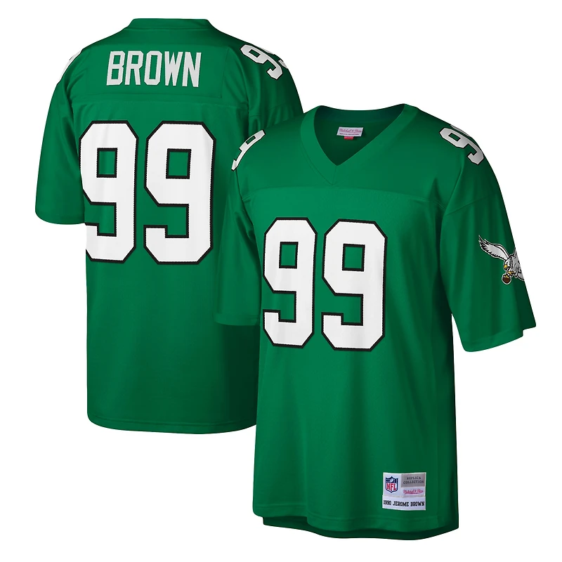 Maillot réplique Mitchell & Ness Jerome Brown Kelly vert Philadelphia Eagles Legacy pour hommes