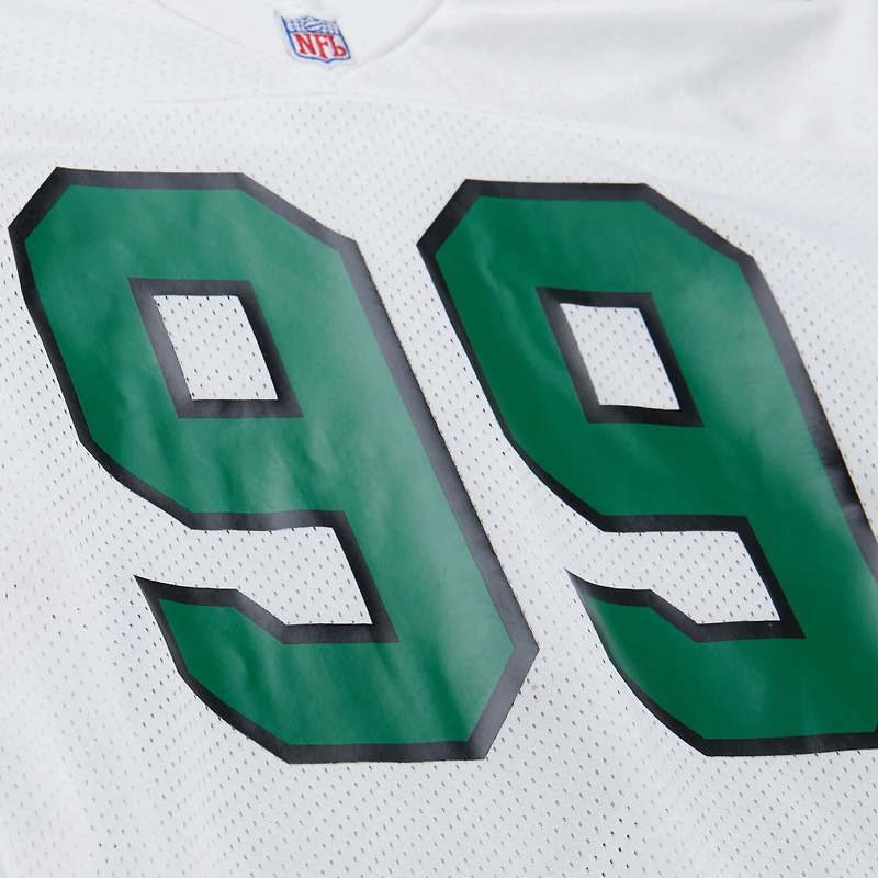 Maillot de joueur retraité authentique Mitchell & Ness Jerome Brown blanc des Philadelphia Eagles 1991