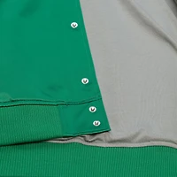 Men's Mitchell & Ness  Kelly Green Philadelphia Eagles Head Coach Lightweight Full-Snap Satin Jacket
