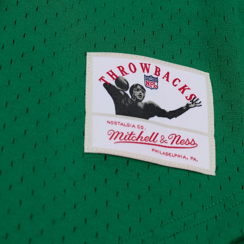Men's Mitchell & Ness Kelly Green Philadelphia Eagles Head Coach Mesh Full-Button Fashion Jersey