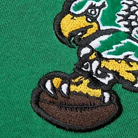 Men's Mitchell & Ness Kelly Green Philadelphia Eagles  Off Field Vintage Logo Short Sleeve Pullover Hoodie