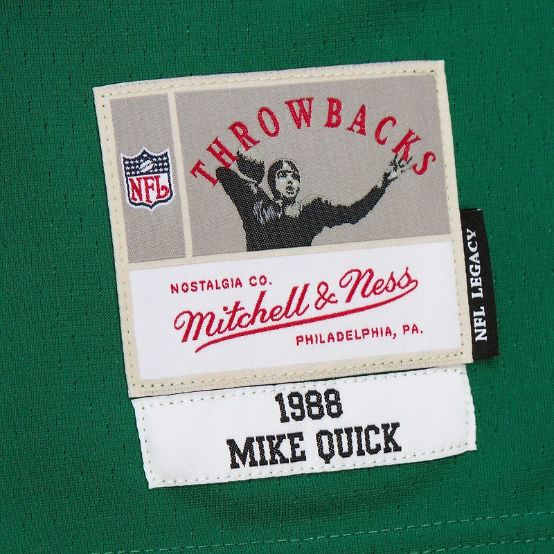 Men's Mitchell & Ness Mike Quick Kelly Green Philadelphia Eagles Legacy Replica Jersey