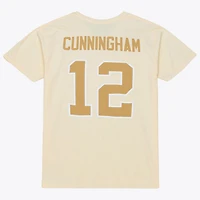 Men's Mitchell & Ness Randall Cunningham Cream Philadelphia Eagles Sandman Name Number T-Shirt