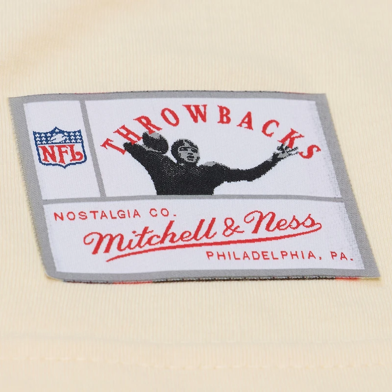 T-shirt Mitchell & Ness Randall Cunningham crème Philadelphia Eagles Sandman avec nom et numéro pour homme