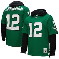 Sweat à capuche pour homme Mitchell & Ness Randall Cunningham Kelly Green Philadelphia Eagles Player Name Number Legacy Jersey