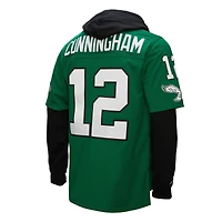 Sweat à capuche pour homme Mitchell & Ness Randall Cunningham Kelly Green Philadelphia Eagles Player Name Number Legacy Jersey