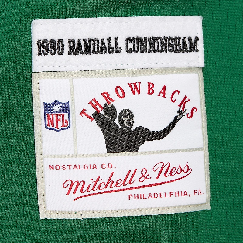Sweat à capuche pour homme Mitchell & Ness Randall Cunningham Kelly Green Philadelphia Eagles Player Name Number Legacy Jersey