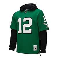 Sweat à capuche pour homme Mitchell & Ness Randall Cunningham Kelly Green Philadelphia Eagles Player Name Number Legacy Jersey