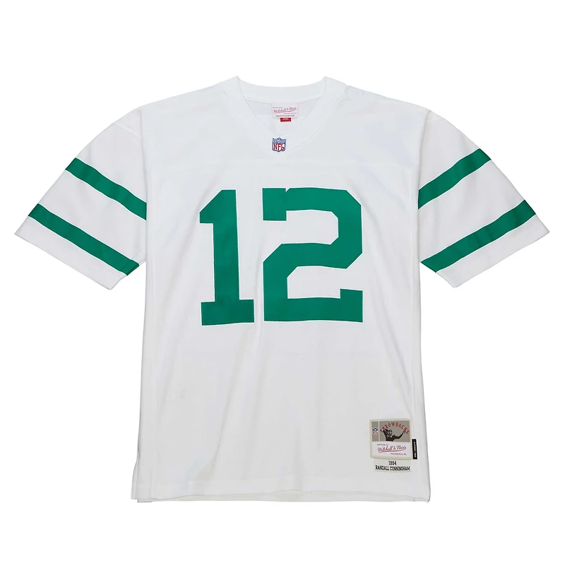 Maillot réplique Mitchell & Ness Randall Cunningham blanc Philadelphia Eagles Legacy pour hommes
