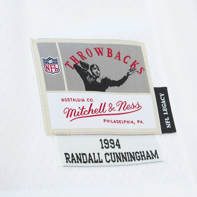 Maillot réplique Mitchell & Ness Randall Cunningham blanc Philadelphia Eagles Legacy pour hommes