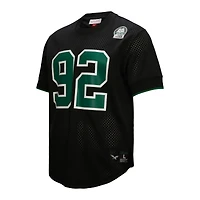 Mitchell & Ness Reggie pour homme Blanc Noir Philadelphia Eagles Retired Player Name Number Mesh Top