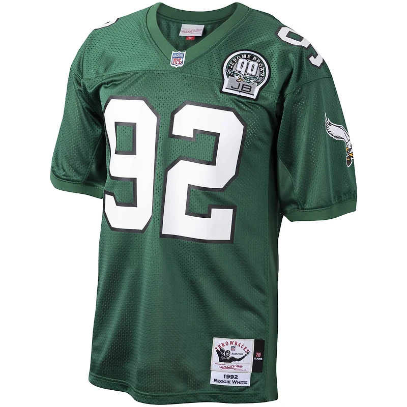 Men's Mitchell & Ness Reggie White Green Philadelphia Eagles Authentic Throwback Retired Player Jersey