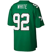 Maillot réplique de joueur retraité 1990 des Philadelphia Eagles Mitchell & Ness Reggie White Kelly Green Big Tall pour homme
