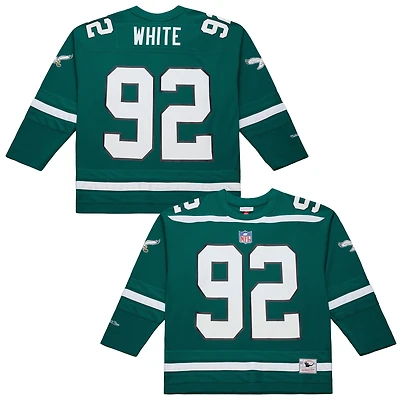 Men's Mitchell & Ness Reggie White Kelly Green Philadelphia Eagles Maxxed Out Fashion Hockey Jersey