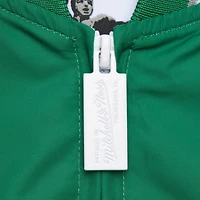 Veste en satin à fermeture éclair intégrale pour homme Mitchell & Ness Reggie White Kelly Green Philadelphia Eagles Retired Player Graphic