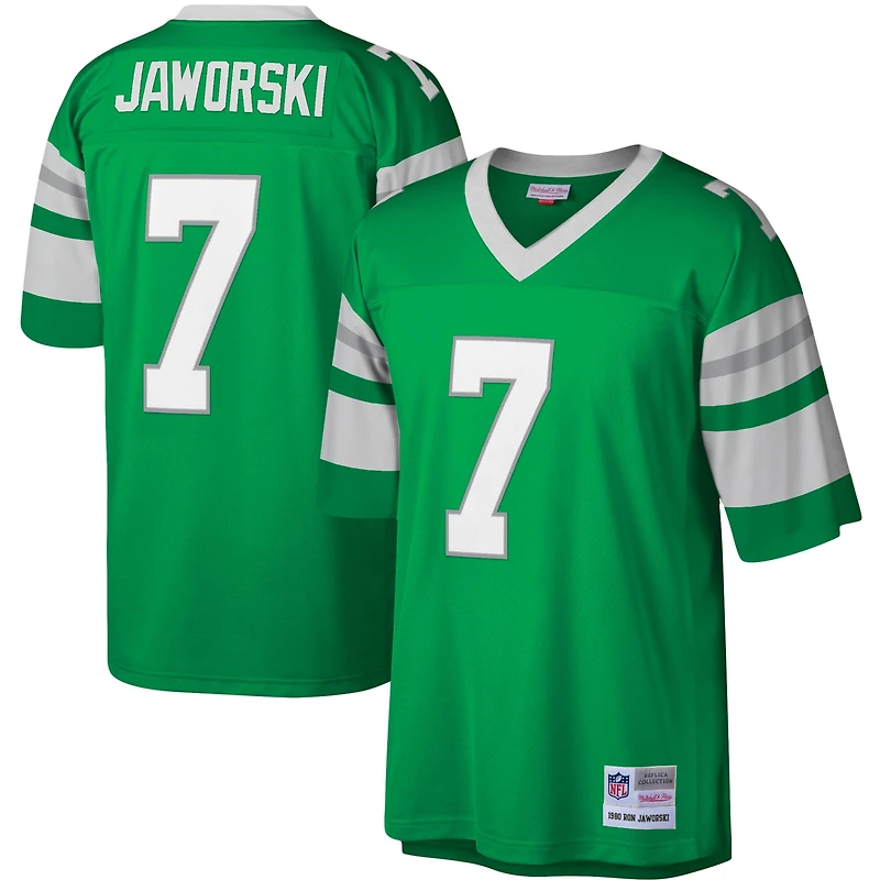 Maillot réplique Mitchell & Ness Ron Jaworski Kelly vert Philadelphia Eagles Legacy pour hommes