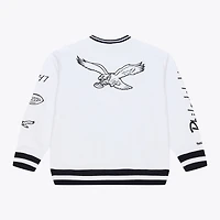Men's Mitchell & Ness  White Philadelphia Eagles Arctic Fleece Sweatshirt