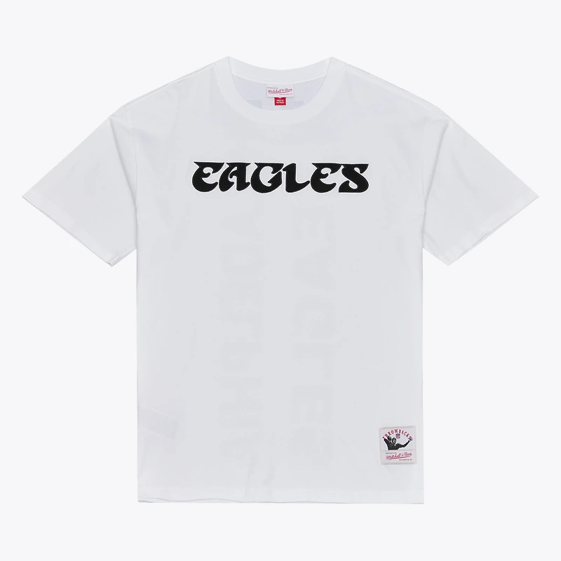 Men's Mitchell & Ness White Philadelphia Eagles Monochrome T-Shirt