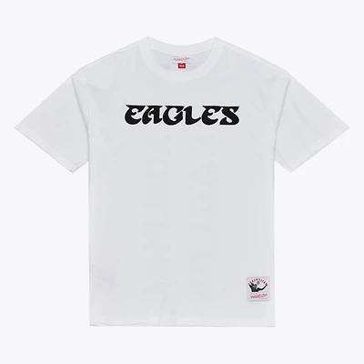Men's Mitchell & Ness White Philadelphia Eagles Monochrome T-Shirt