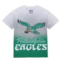 Men's Mitchell & Ness  White Philadelphia Eagles Team Burst Vintage Logo T-Shirt