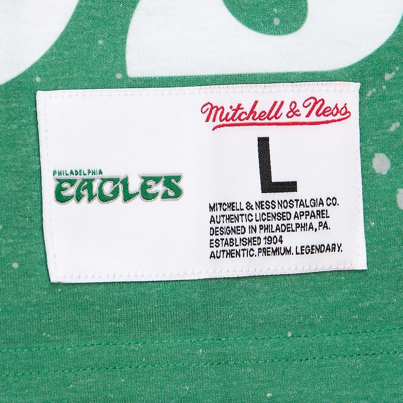 Men's Mitchell & Ness  White Philadelphia Eagles Team Burst Vintage Logo T-Shirt