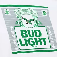 Sweat-shirt à capuche blanc The Crest des Philadelphia Eagles de Mitchell & Ness x Bud Light pour homme