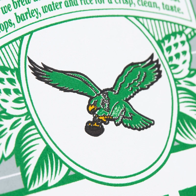 Sweat-shirt à capuche blanc The Crest des Philadelphia Eagles de Mitchell & Ness x Bud Light pour homme