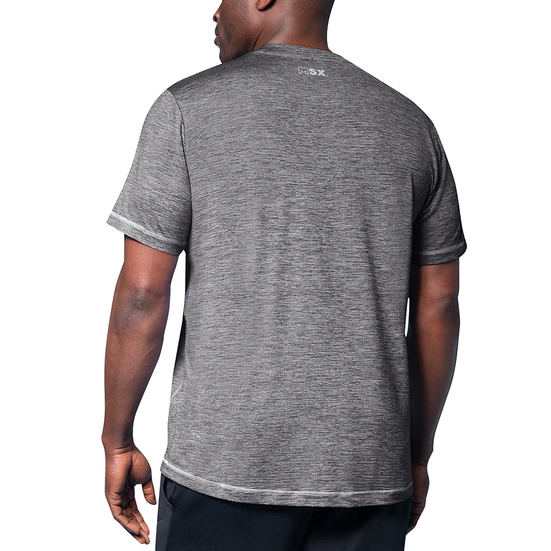 Men's MSX by Michael Strahan Black Philadelphia Eagles Motion Space-Dye T-Shirt