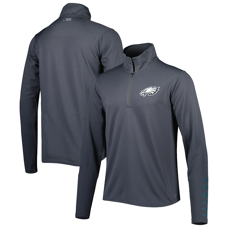 Pull demi-zippé MSX by Michael Strahan pour homme, anthracite