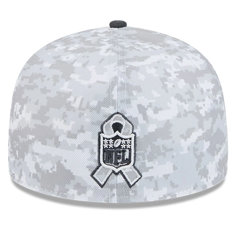 Casquette ajustée 59FIFTY New Era Arctic Camo/Graphite Philadelphia Eagles 2024 Salute To Service pour homme