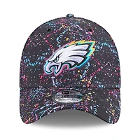 Casquette New Era noire Philadelphia Eagles 2025 NFL Crucial Catch 39THIRTY Flex pour homme