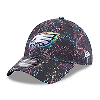 Casquette New Era noire Philadelphia Eagles 2025 NFL Crucial Catch 39THIRTY Flex pour homme