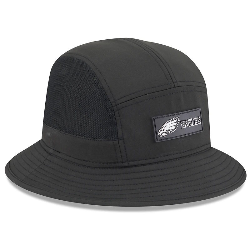 Bob noir New Era pour homme Philadelphia Eagles 2025 Sideline