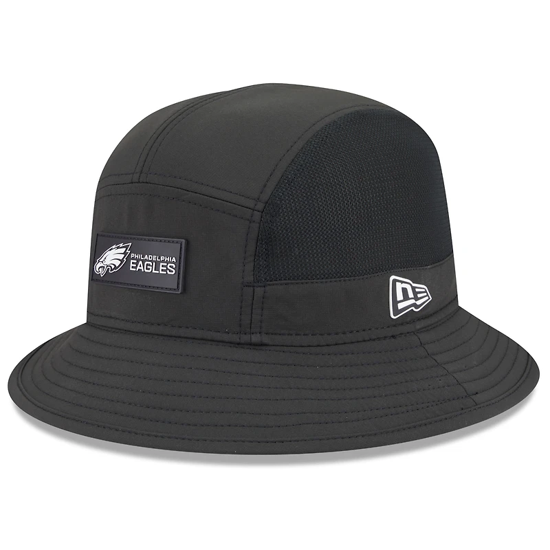 Bob noir New Era pour homme Philadelphia Eagles 2025 Sideline
