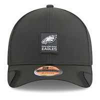 Casquette ajustable 9FORTY noire New Era pour homme, modèle 2025 Sideline des Eagles de Philadelphie