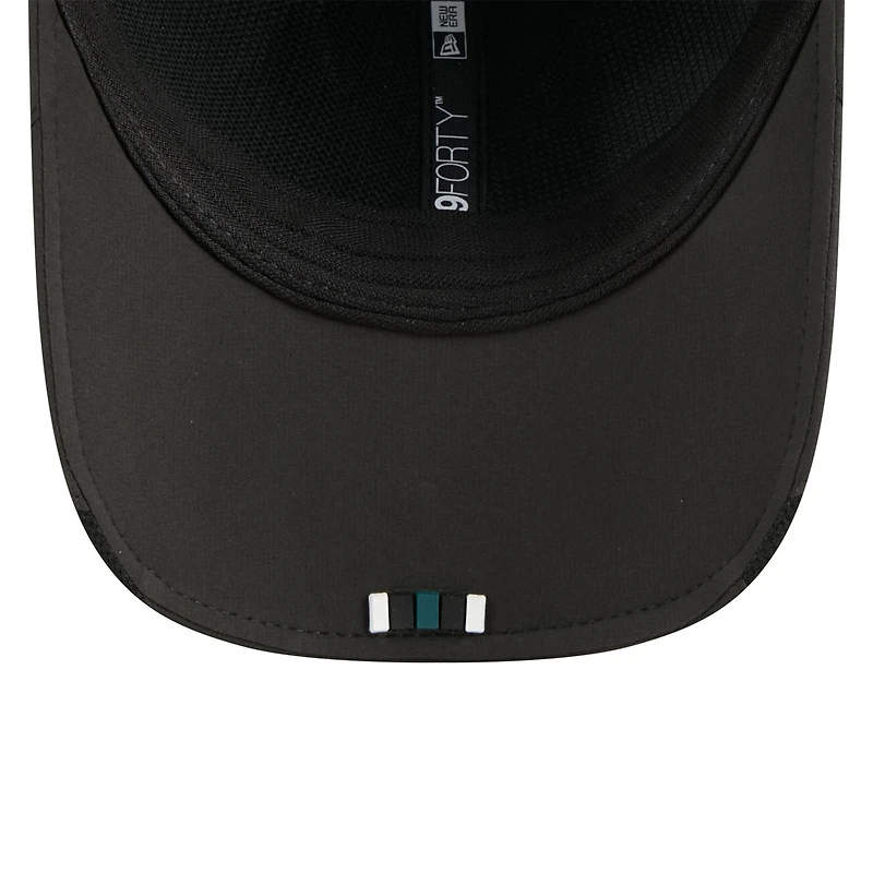 Casquette ajustable 9FORTY noire New Era pour homme, modèle 2025 Sideline des Eagles de Philadelphie