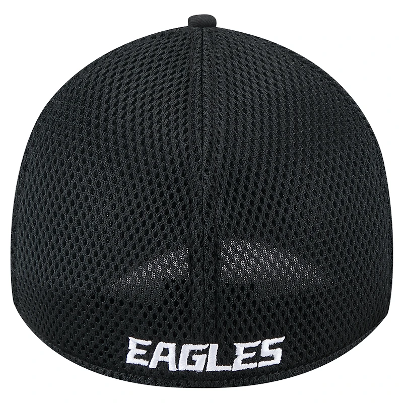 Casquette flexible 39THIRTY noire des Eagles de Philadelphie New Era pour hommes