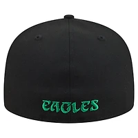 Casquette ajustée New Era 59FIFTY vert nuit pour homme, Philadelphia Eagles