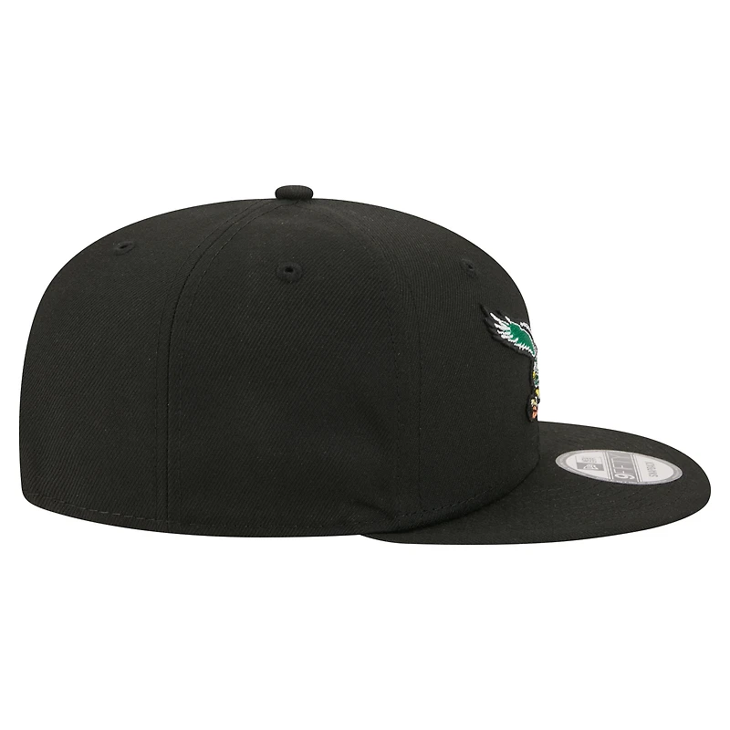 Casquette snapback New Era 9FIFTY noire pour homme